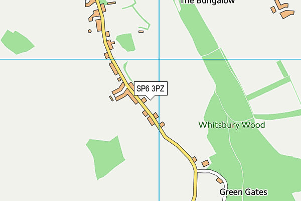 SP6 3PZ map - OS VectorMap District (Ordnance Survey)