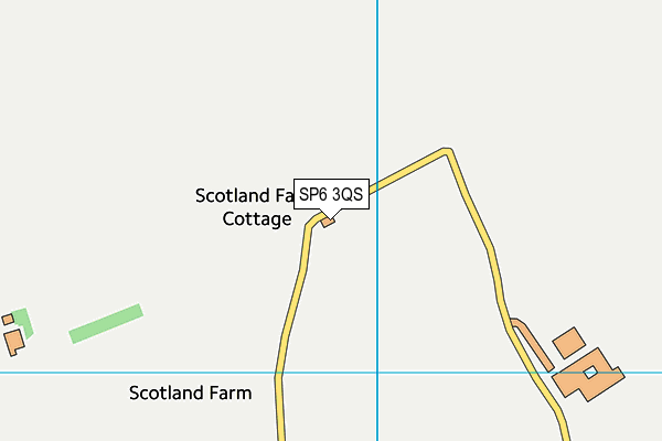 SP6 3QS map - OS VectorMap District (Ordnance Survey)