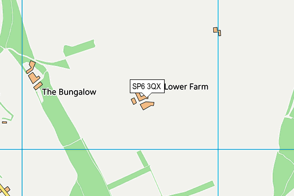 SP6 3QX map - OS VectorMap District (Ordnance Survey)