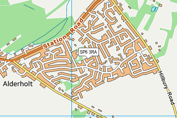 SP6 3RA map - OS VectorMap District (Ordnance Survey)