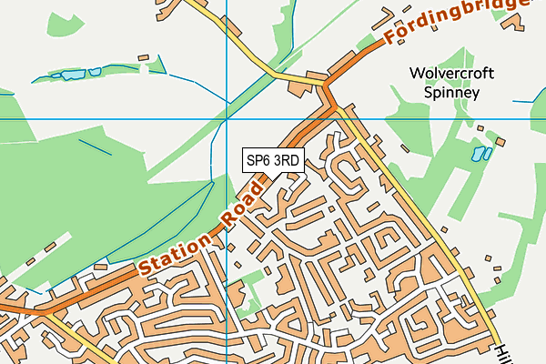 SP6 3RD map - OS VectorMap District (Ordnance Survey)