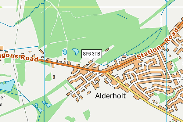 SP6 3TB map - OS VectorMap District (Ordnance Survey)