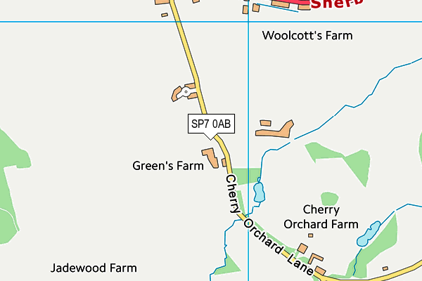 SP7 0AB map - OS VectorMap District (Ordnance Survey)