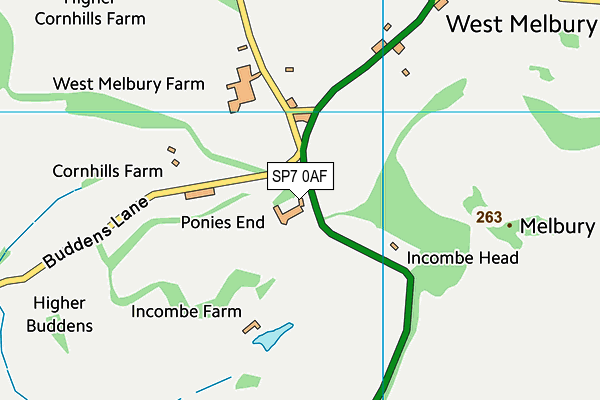 SP7 0AF map - OS VectorMap District (Ordnance Survey)