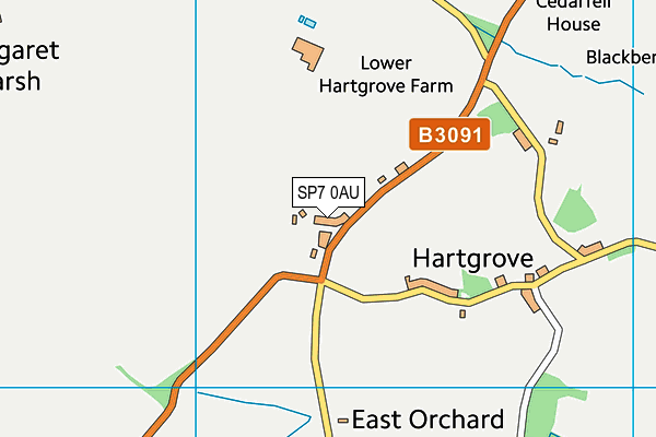 SP7 0AU map - OS VectorMap District (Ordnance Survey)