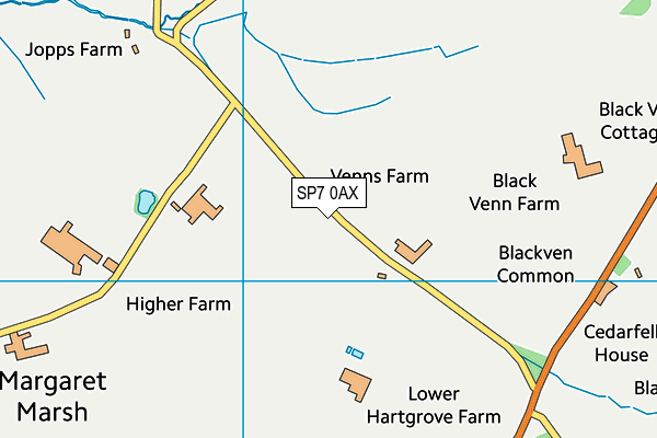 SP7 0AX map - OS VectorMap District (Ordnance Survey)