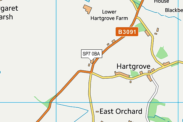 SP7 0BA map - OS VectorMap District (Ordnance Survey)