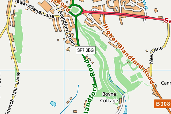 SP7 0BG map - OS VectorMap District (Ordnance Survey)