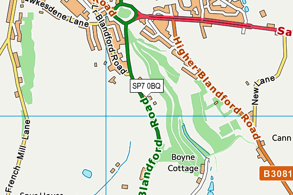 SP7 0BQ map - OS VectorMap District (Ordnance Survey)