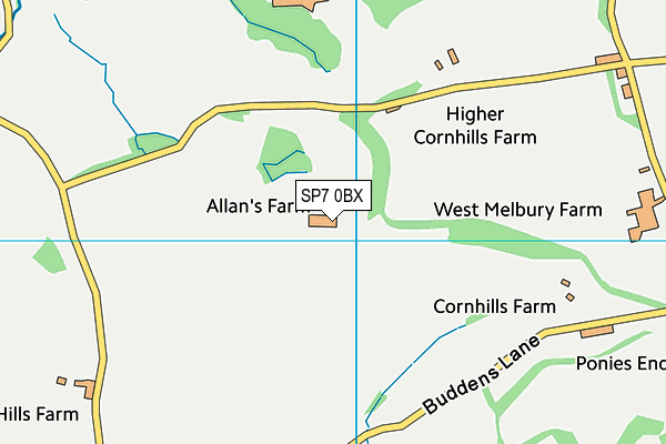 SP7 0BX map - OS VectorMap District (Ordnance Survey)