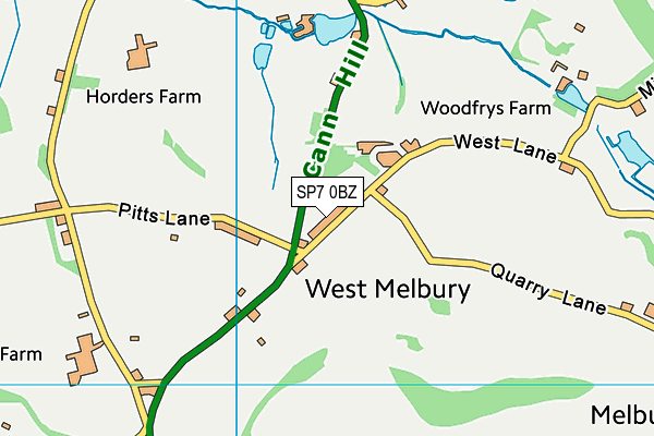 SP7 0BZ map - OS VectorMap District (Ordnance Survey)