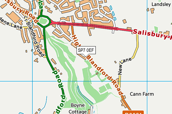 SP7 0EF map - OS VectorMap District (Ordnance Survey)