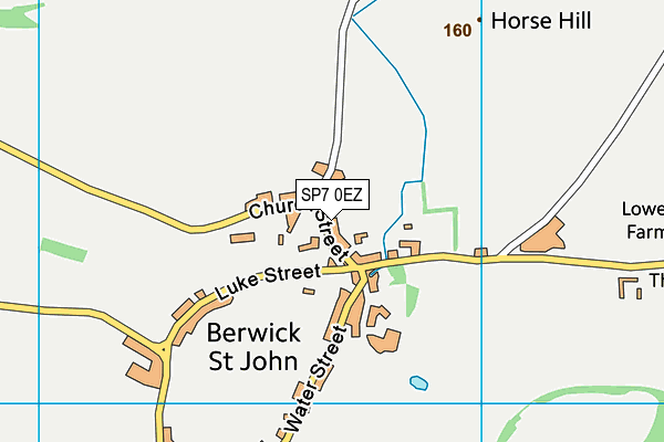 SP7 0EZ map - OS VectorMap District (Ordnance Survey)