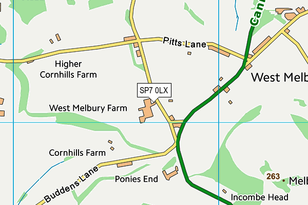 SP7 0LX map - OS VectorMap District (Ordnance Survey)