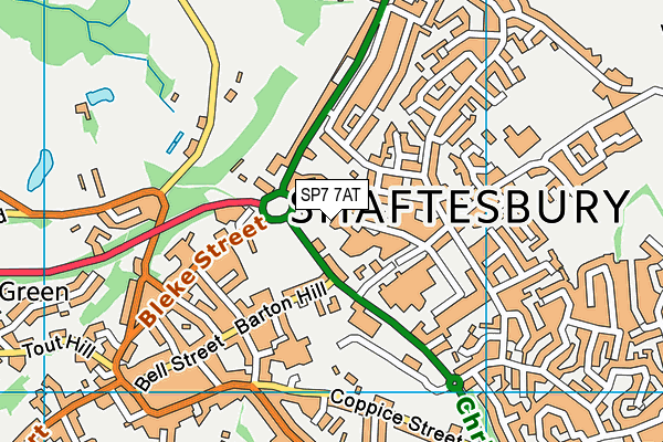 SP7 7AT map - OS VectorMap District (Ordnance Survey)