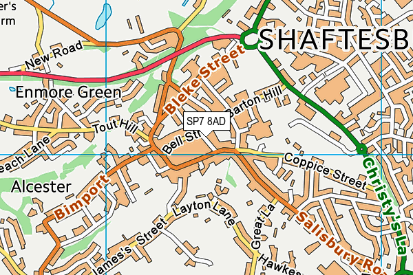 SP7 8AD map - OS VectorMap District (Ordnance Survey)