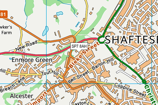 SP7 8AH map - OS VectorMap District (Ordnance Survey)