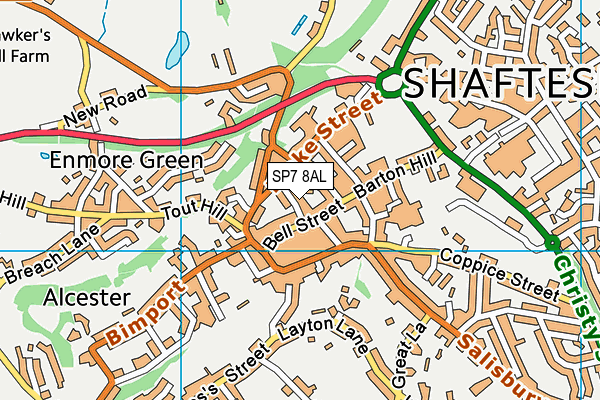 SP7 8AL map - OS VectorMap District (Ordnance Survey)