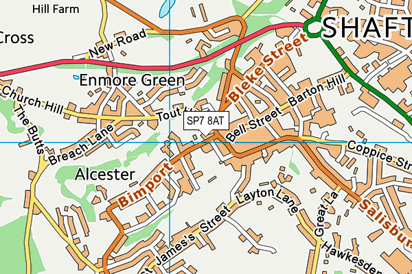 SP7 8AT map - OS VectorMap District (Ordnance Survey)