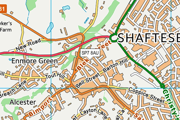 SP7 8AU map - OS VectorMap District (Ordnance Survey)