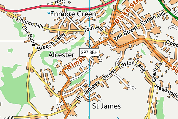 SP7 8BH map - OS VectorMap District (Ordnance Survey)