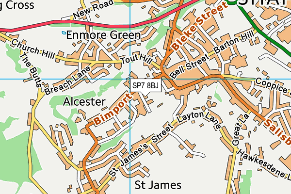 SP7 8BJ map - OS VectorMap District (Ordnance Survey)