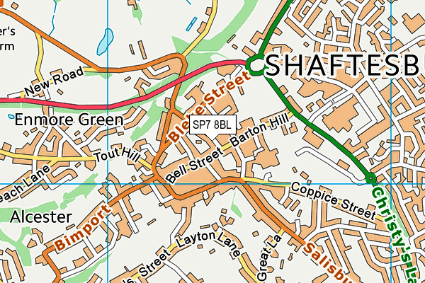 SP7 8BL map - OS VectorMap District (Ordnance Survey)