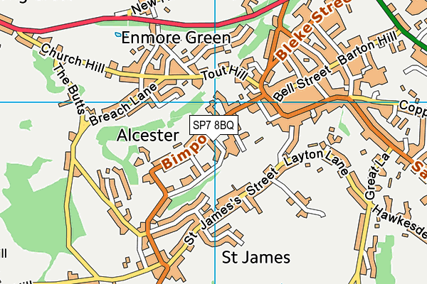 SP7 8BQ map - OS VectorMap District (Ordnance Survey)