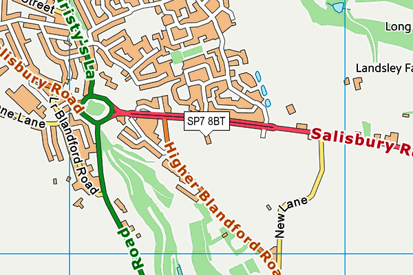 SP7 8BT map - OS VectorMap District (Ordnance Survey)