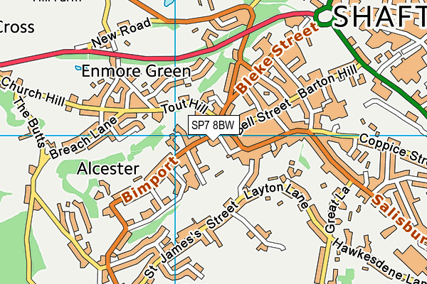 SP7 8BW map - OS VectorMap District (Ordnance Survey)