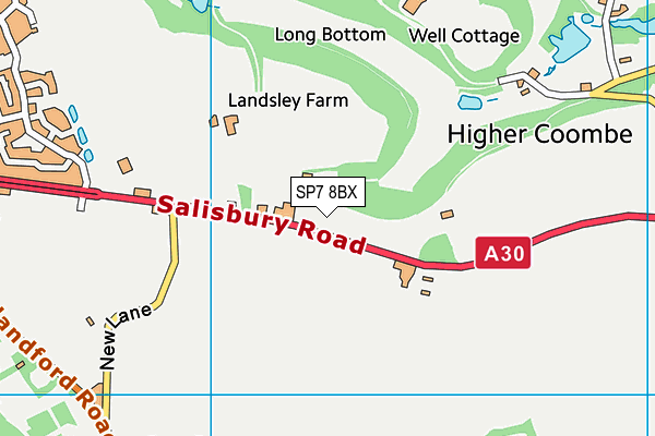 SP7 8BX map - OS VectorMap District (Ordnance Survey)