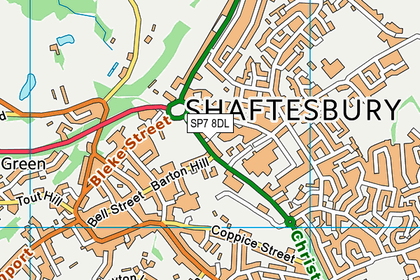 SP7 8DL map - OS VectorMap District (Ordnance Survey)