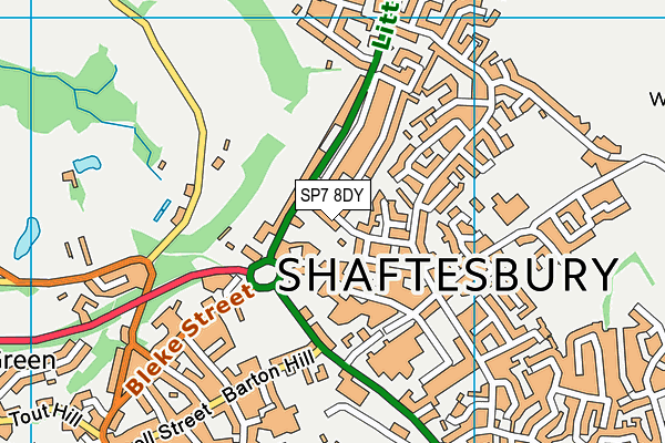 SP7 8DY map - OS VectorMap District (Ordnance Survey)