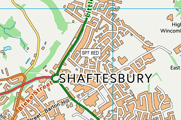 SP7 8ED map - OS VectorMap District (Ordnance Survey)