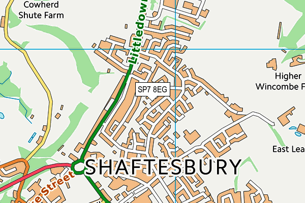 SP7 8EG map - OS VectorMap District (Ordnance Survey)