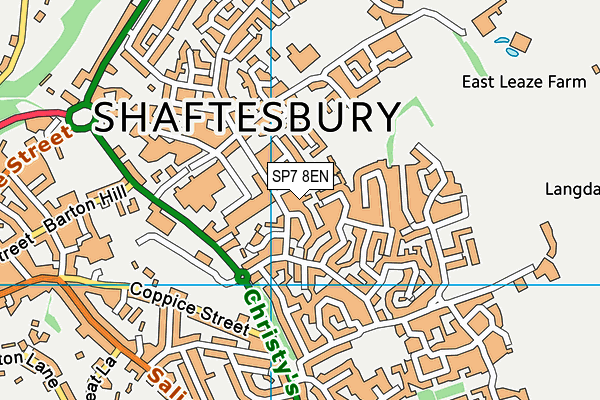 SP7 8EN map - OS VectorMap District (Ordnance Survey)