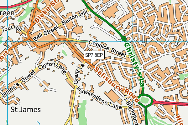 SP7 8EP map - OS VectorMap District (Ordnance Survey)