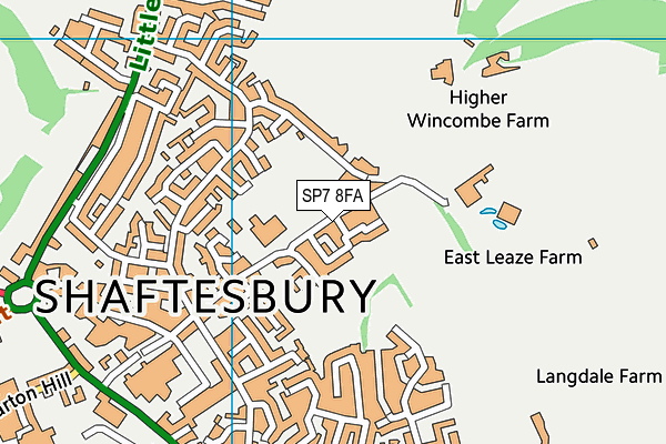 SP7 8FA map - OS VectorMap District (Ordnance Survey)