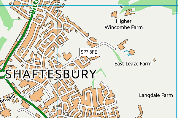 SP7 8FE map - OS VectorMap District (Ordnance Survey)