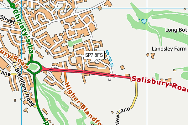 SP7 8FS map - OS VectorMap District (Ordnance Survey)