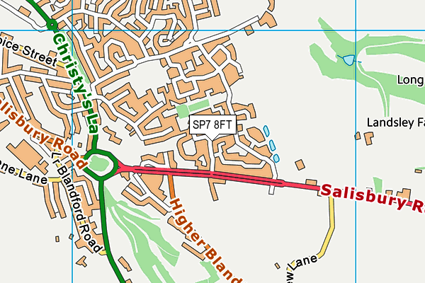 SP7 8FT map - OS VectorMap District (Ordnance Survey)