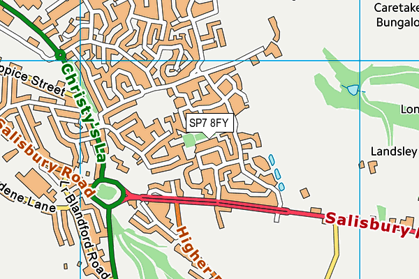 SP7 8FY map - OS VectorMap District (Ordnance Survey)