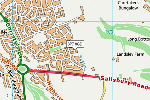 SP7 8GD map - OS VectorMap District (Ordnance Survey)