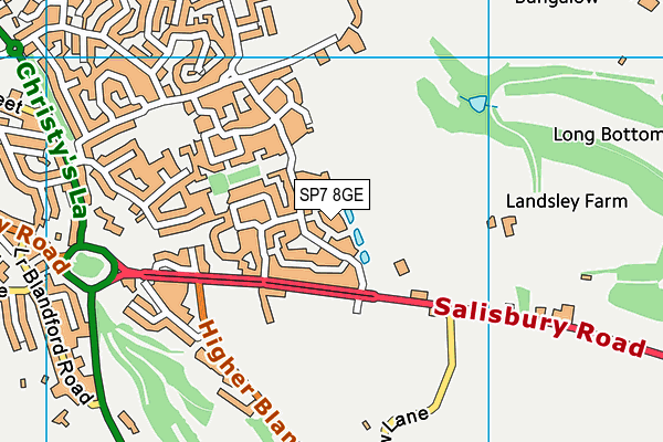 SP7 8GE map - OS VectorMap District (Ordnance Survey)