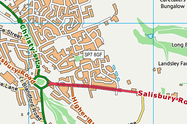 SP7 8GF map - OS VectorMap District (Ordnance Survey)