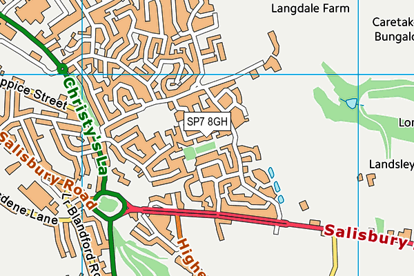 SP7 8GH map - OS VectorMap District (Ordnance Survey)