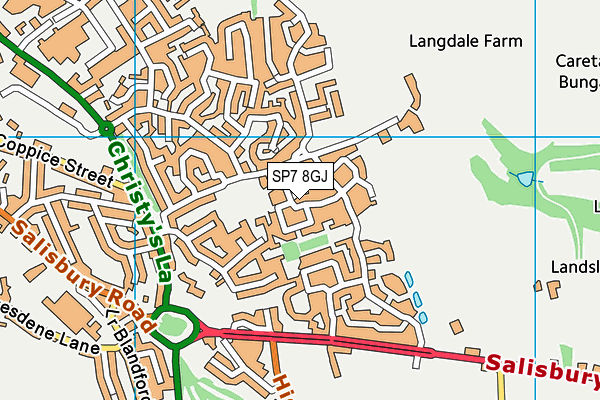 SP7 8GJ map - OS VectorMap District (Ordnance Survey)