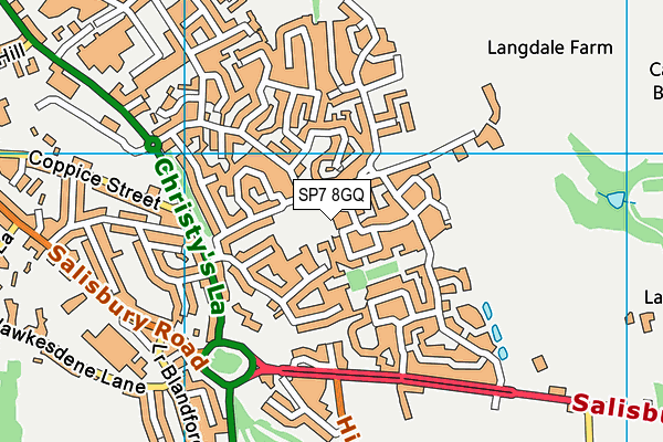 SP7 8GQ map - OS VectorMap District (Ordnance Survey)