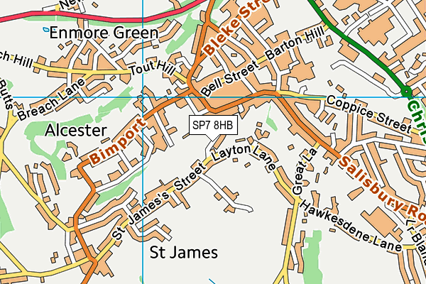 SP7 8HB map - OS VectorMap District (Ordnance Survey)