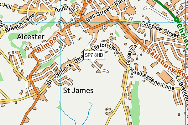 SP7 8HD map - OS VectorMap District (Ordnance Survey)